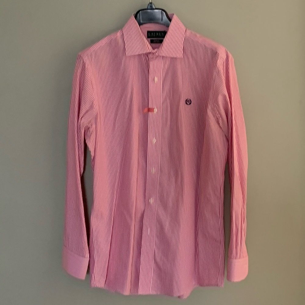 Ralph Lauren, non iron, slim fit men’s dress shirt size 16 34/35